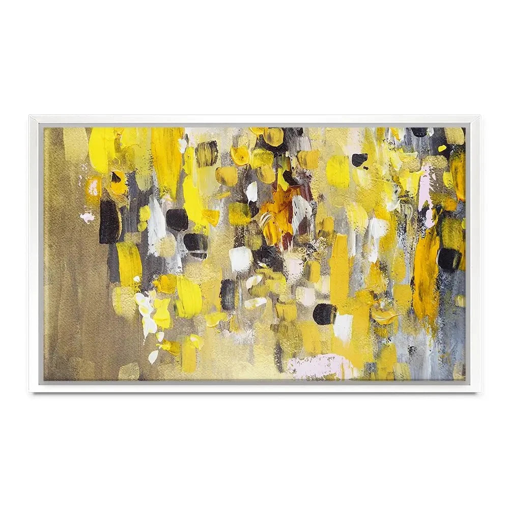 Yellow Abstract Canvas Print Yellow Abstract Canvas Print wall art product Anna Selina / Shutterstock