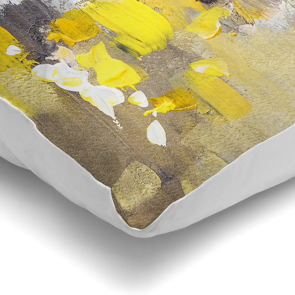 Yellow Abstract Cushion Yellow Abstract Cushion wall art product Anna Selina / Shutterstock