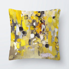 Yellow Abstract Cushion Yellow Abstract Cushion wall art product Anna Selina / Shutterstock