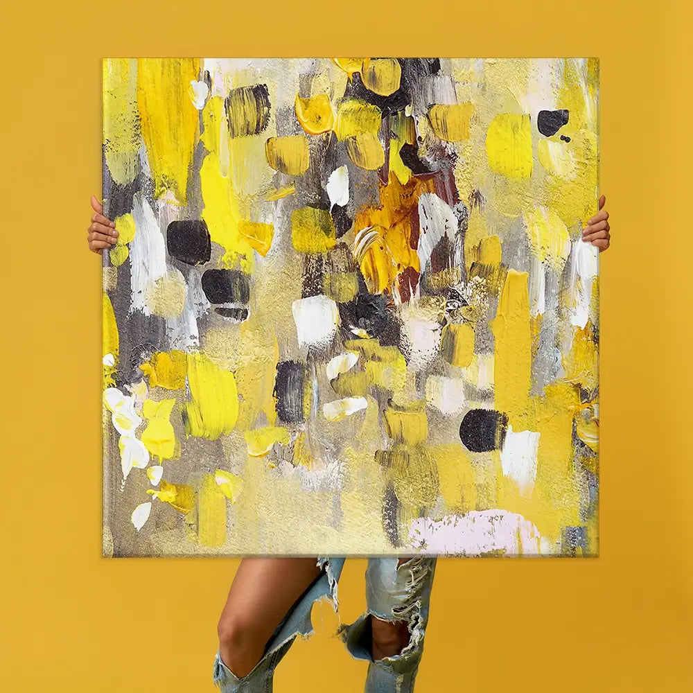 Yellow Abstract Oversized Canvas Print Yellow Abstract Oversized Canvas Print wall art product Art Print Shop