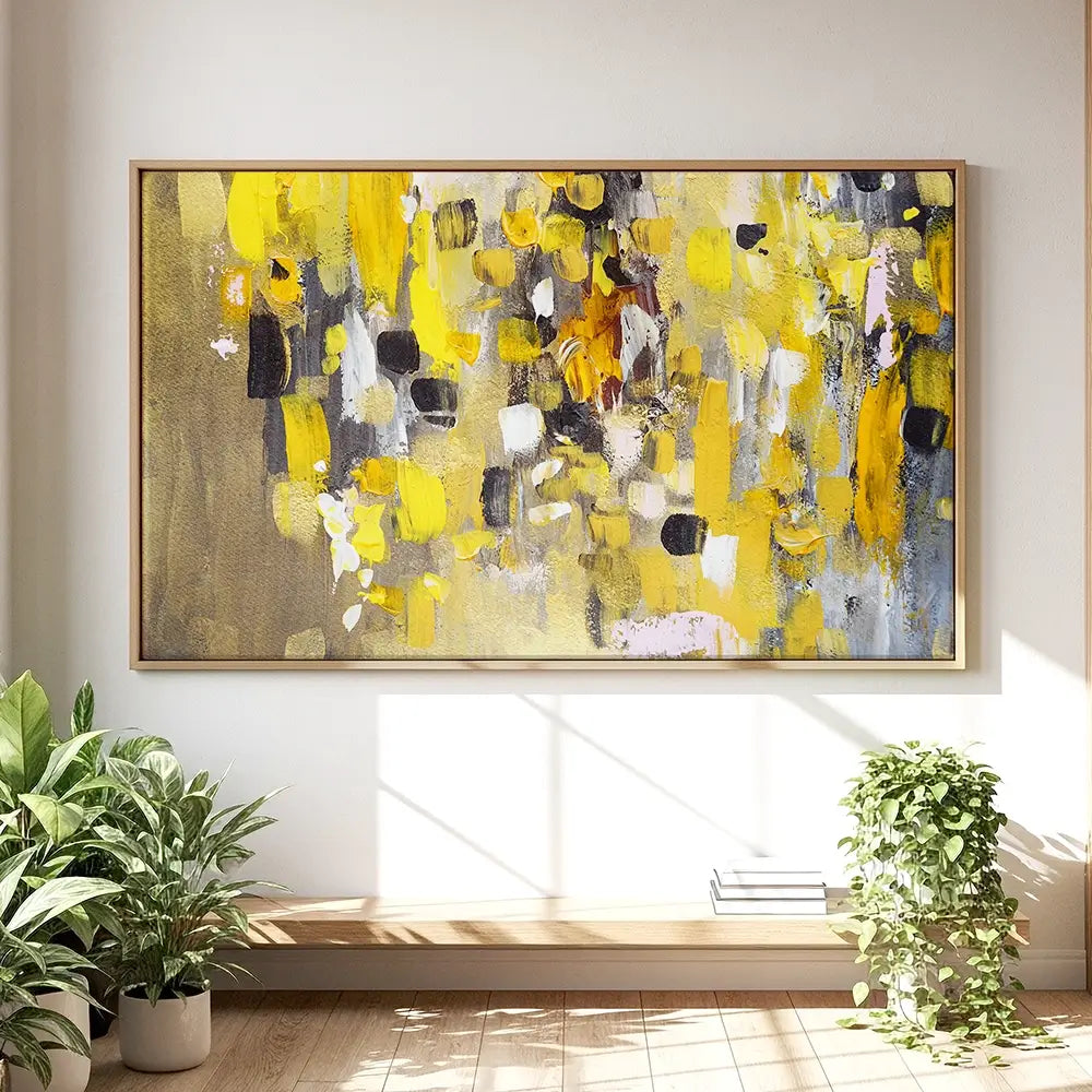 Yellow Abstract Oversized Canvas Print Yellow Abstract Oversized Canvas Print wall art product Art Print Shop