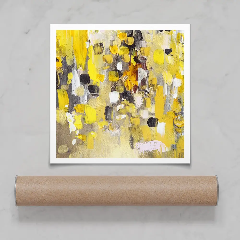 Yellow Abstract Square Art Print Yellow Abstract Square Art Print wall art product Anna Selina / Shutterstock