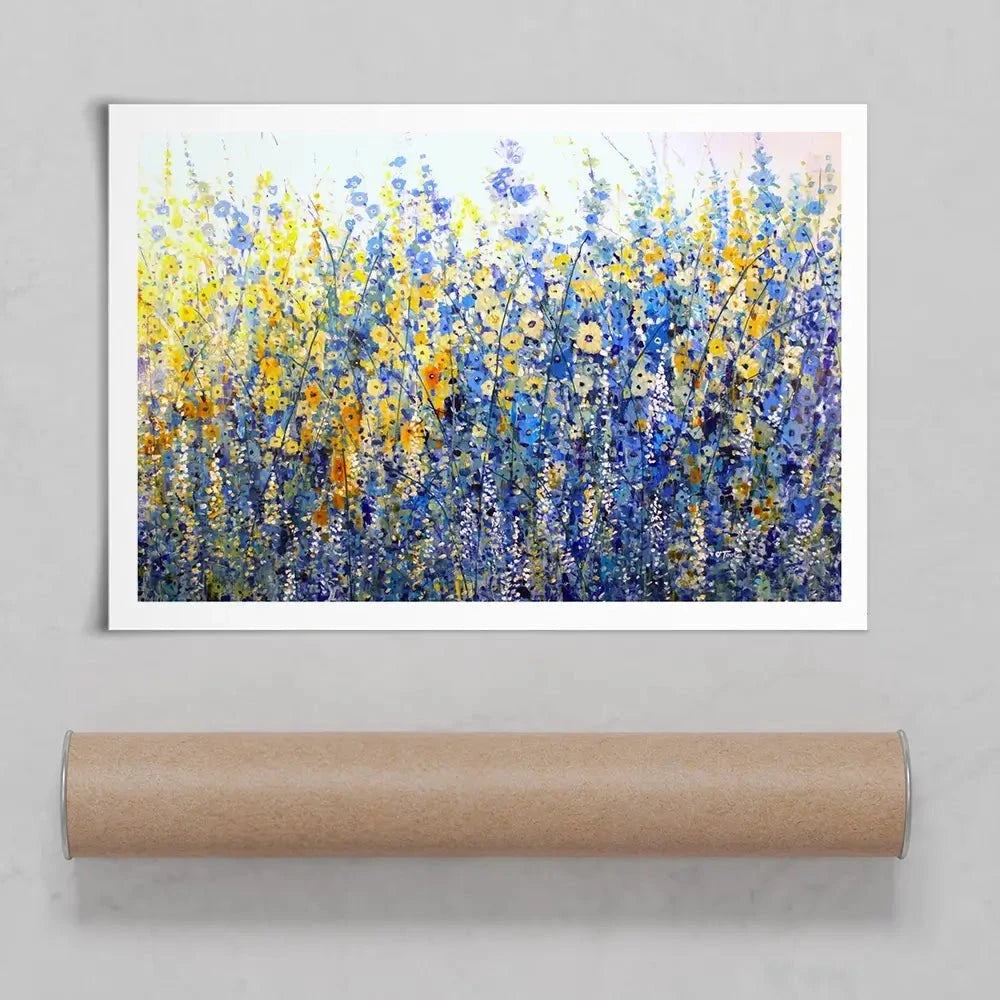 Yellow Blue Bloom Art Print Yellow Blue Bloom Art Print wall art product Tim O'Toole