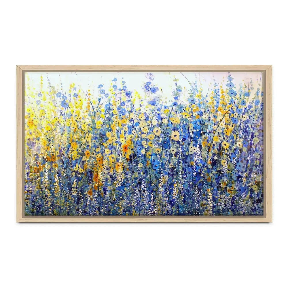 Yellow Blue Bloom Canvas Print Yellow Blue Bloom Canvas Print wall art product Tim O'Toole