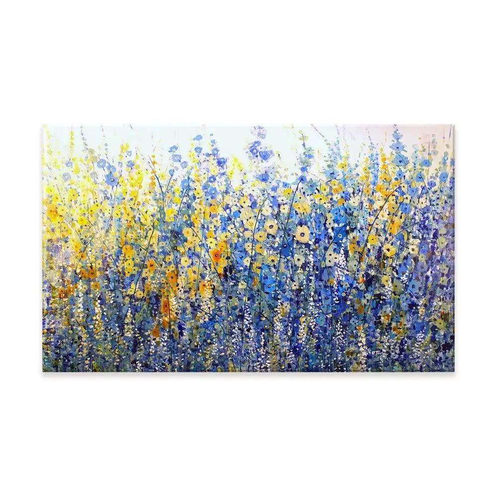 Yellow Blue Bloom Canvas Print Yellow Blue Bloom Canvas Print wall art product Tim O'Toole