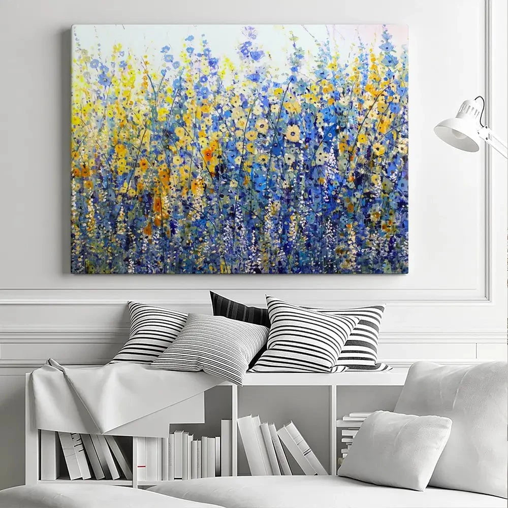 Yellow Blue Bloom Canvas Print Yellow Blue Bloom Canvas Print wall art product Tim O'Toole