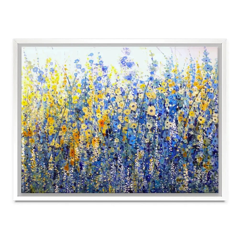 Yellow Blue Bloom Canvas Print Yellow Blue Bloom Canvas Print wall art product Tim O'Toole