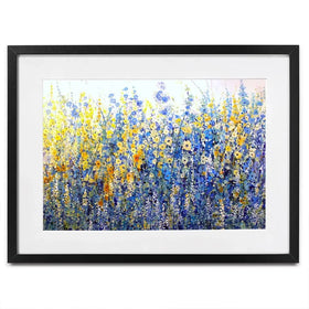 Yellow Blue Bloom Framed Art Print Yellow Blue Bloom Framed Art Print wall art product Tim O'Toole