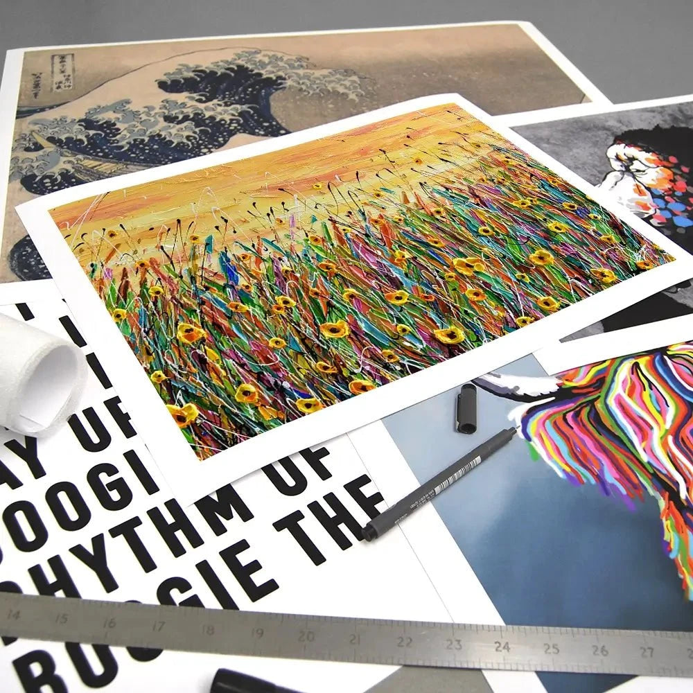 Yellow Floral Meadow Art Print Yellow Floral Meadow Art Print wall art product Olga Tkachyk