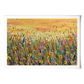 Yellow Floral Meadow Art Print Yellow Floral Meadow Art Print wall art product Olga Tkachyk