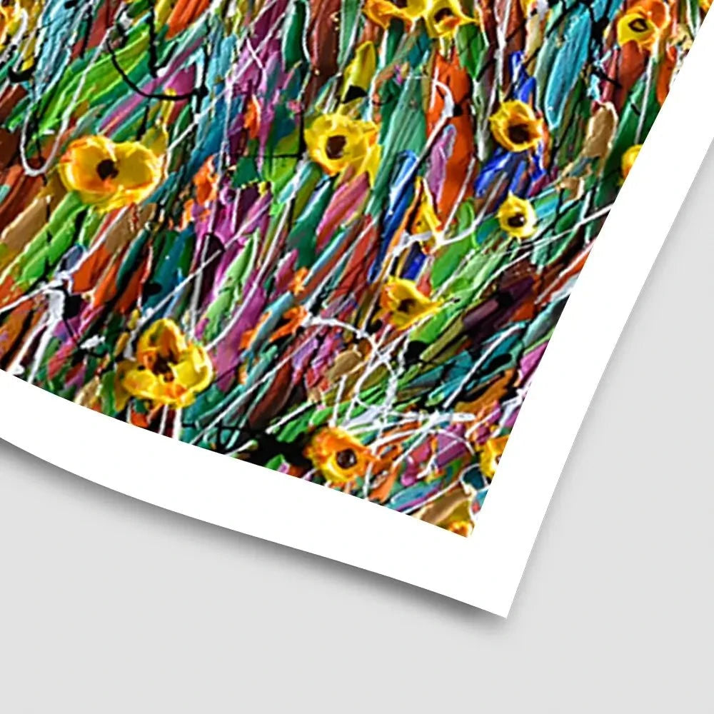 Yellow Floral Meadow Art Print Yellow Floral Meadow Art Print wall art product Olga Tkachyk