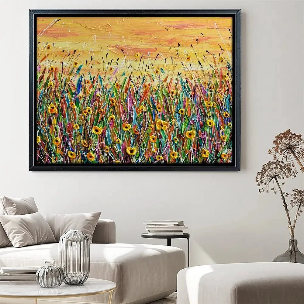 Yellow Floral Meadow Canvas Print Yellow Floral Meadow Canvas Print wall art product Olga Tkachyk