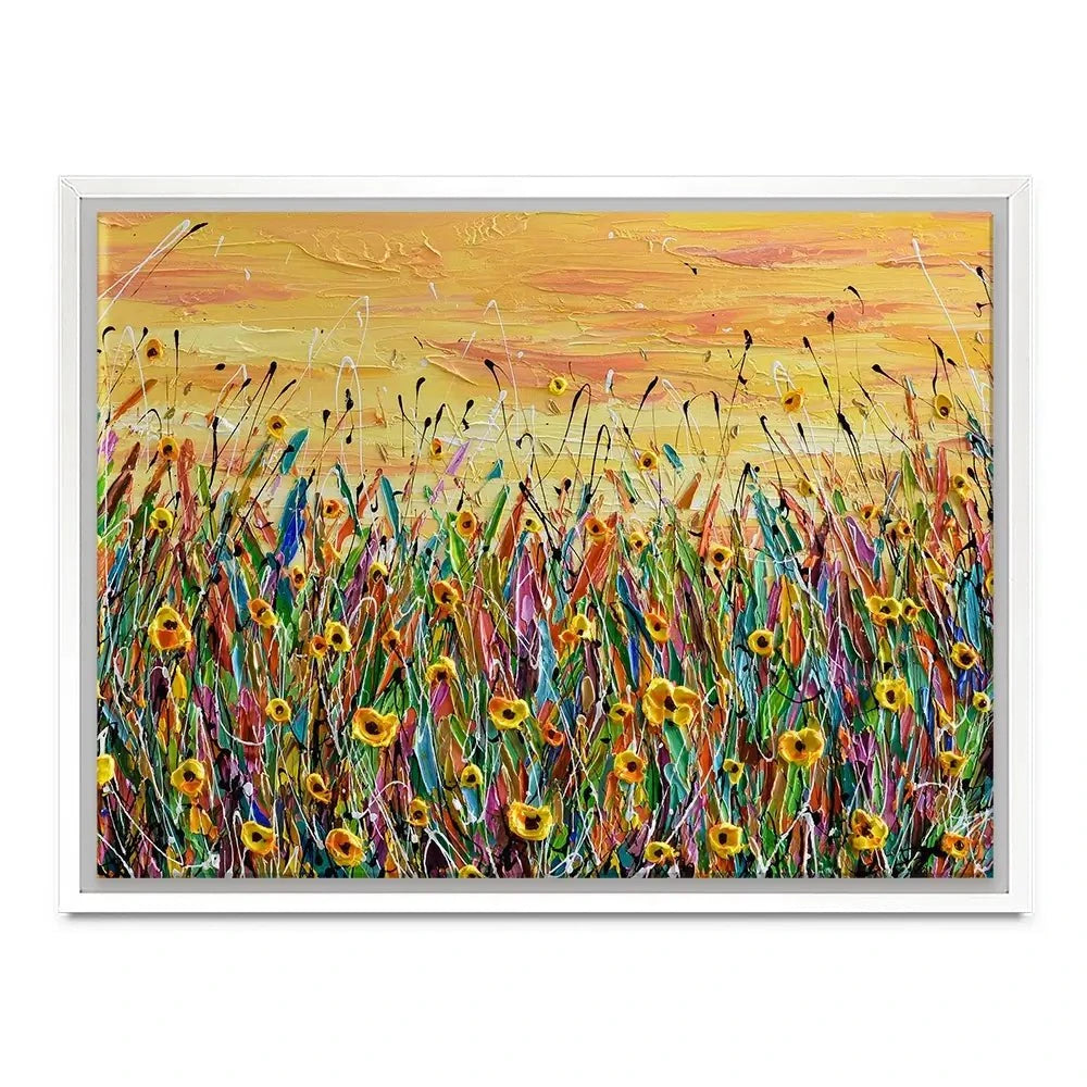 Yellow Floral Meadow Canvas Print Yellow Floral Meadow Canvas Print wall art product Olga Tkachyk