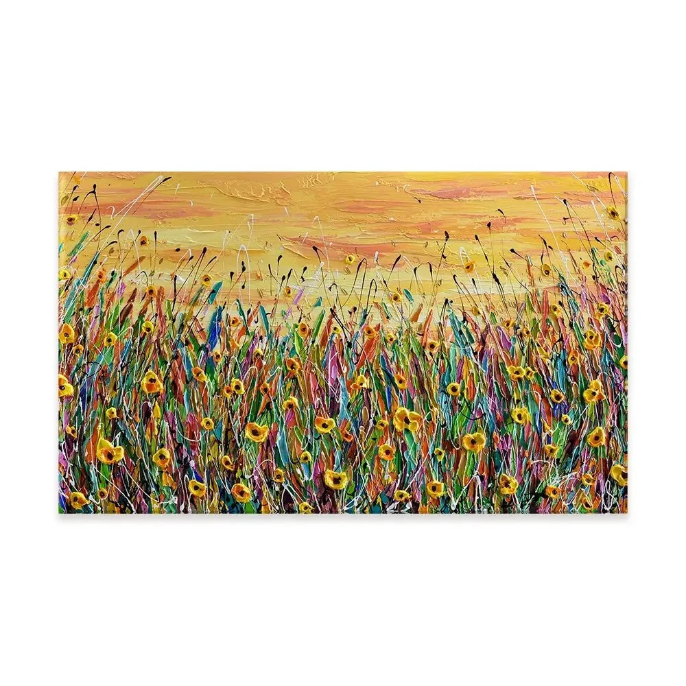 Yellow Floral Meadow Canvas Print Yellow Floral Meadow Canvas Print wall art product Olga Tkachyk