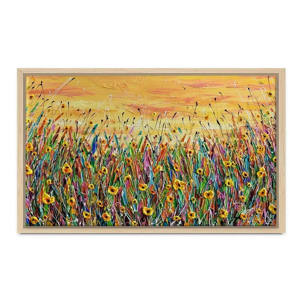 Yellow Floral Meadow Canvas Print Yellow Floral Meadow Canvas Print wall art product Olga Tkachyk
