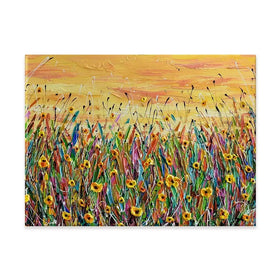 Yellow Floral Meadow Canvas Print Yellow Floral Meadow Canvas Print wall art product Olga Tkachyk