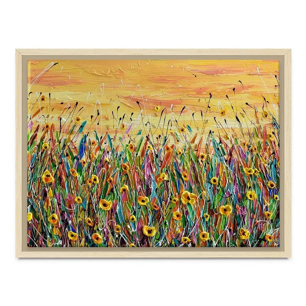 Yellow Floral Meadow Canvas Print Yellow Floral Meadow Canvas Print wall art product Olga Tkachyk
