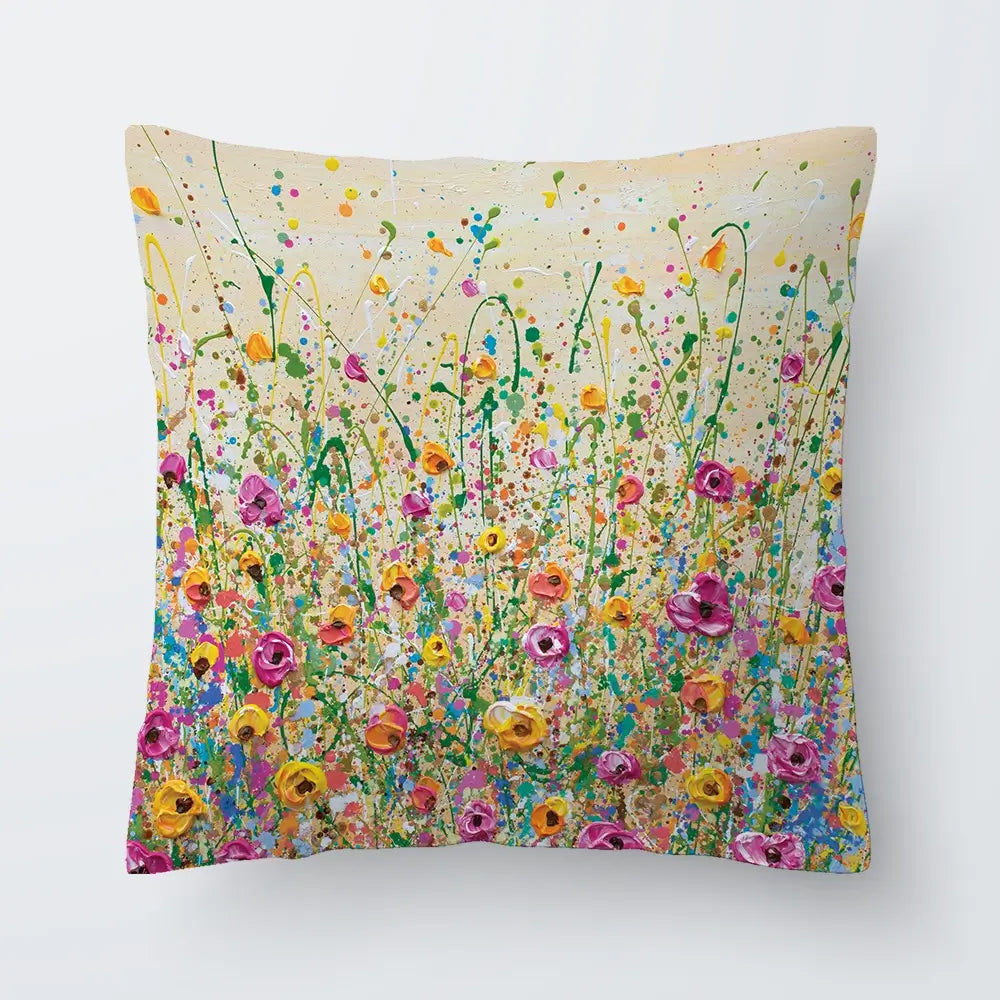 Yellow Meadow Cushion Yellow Meadow Cushion wall art product Olga Tkachyk