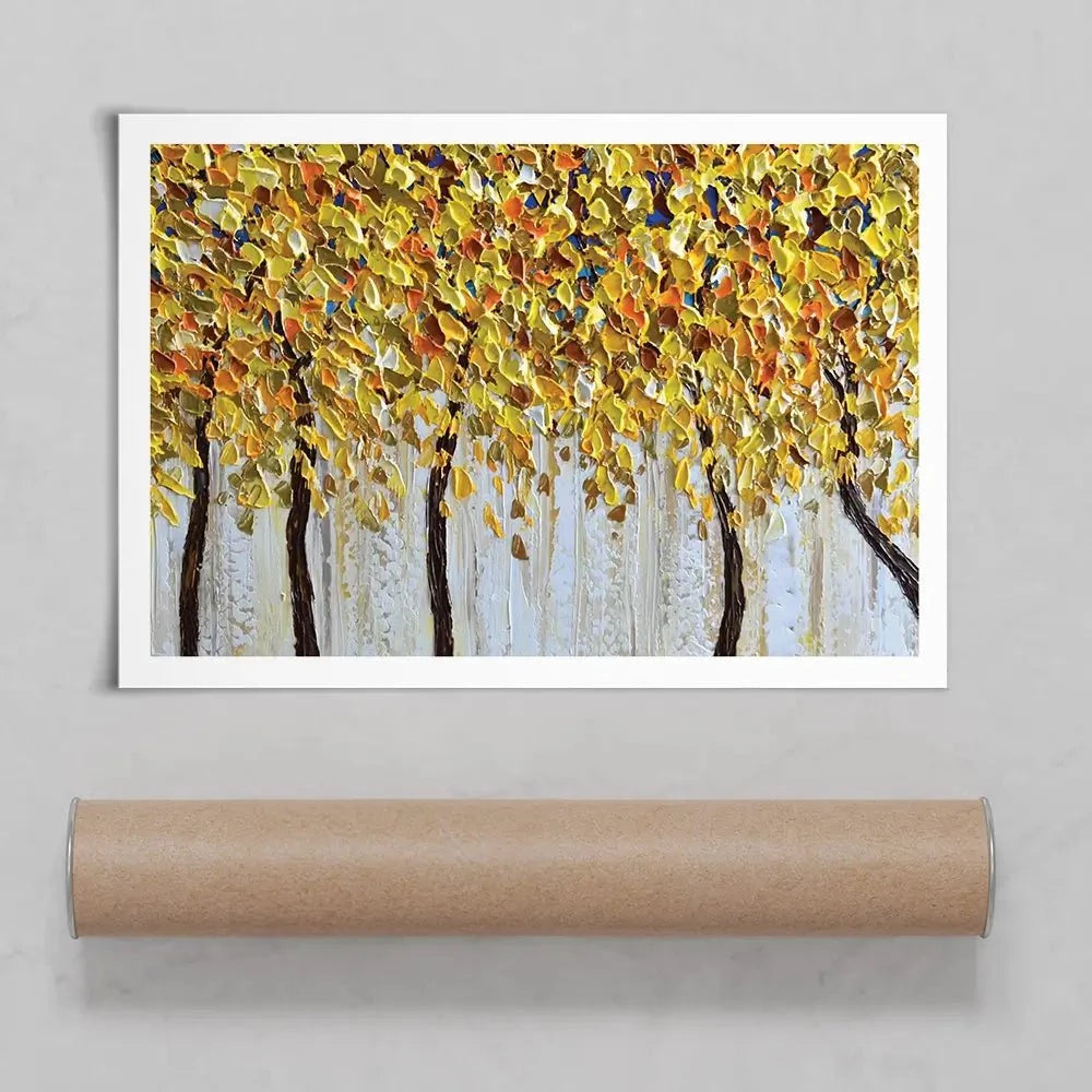 Yellow Trees Art Print Yellow Trees Art Print wall art product Olga Tkachyk
