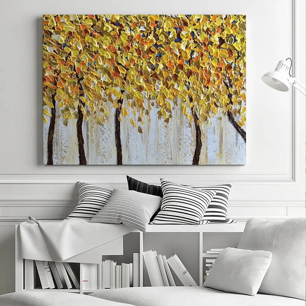 Yellow Trees Canvas Print Yellow Trees Canvas Print wall art product Olga Tkachyk