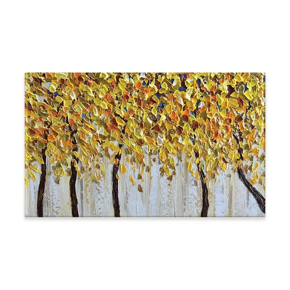 Yellow Trees Canvas Print Yellow Trees Canvas Print wall art product Olga Tkachyk