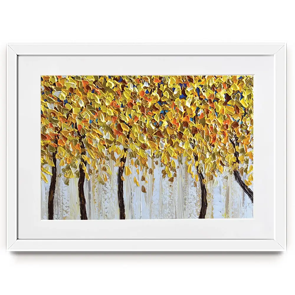 Yellow Trees Framed Art Print Yellow Trees Framed Art Print wall art product Olga Tkachyk