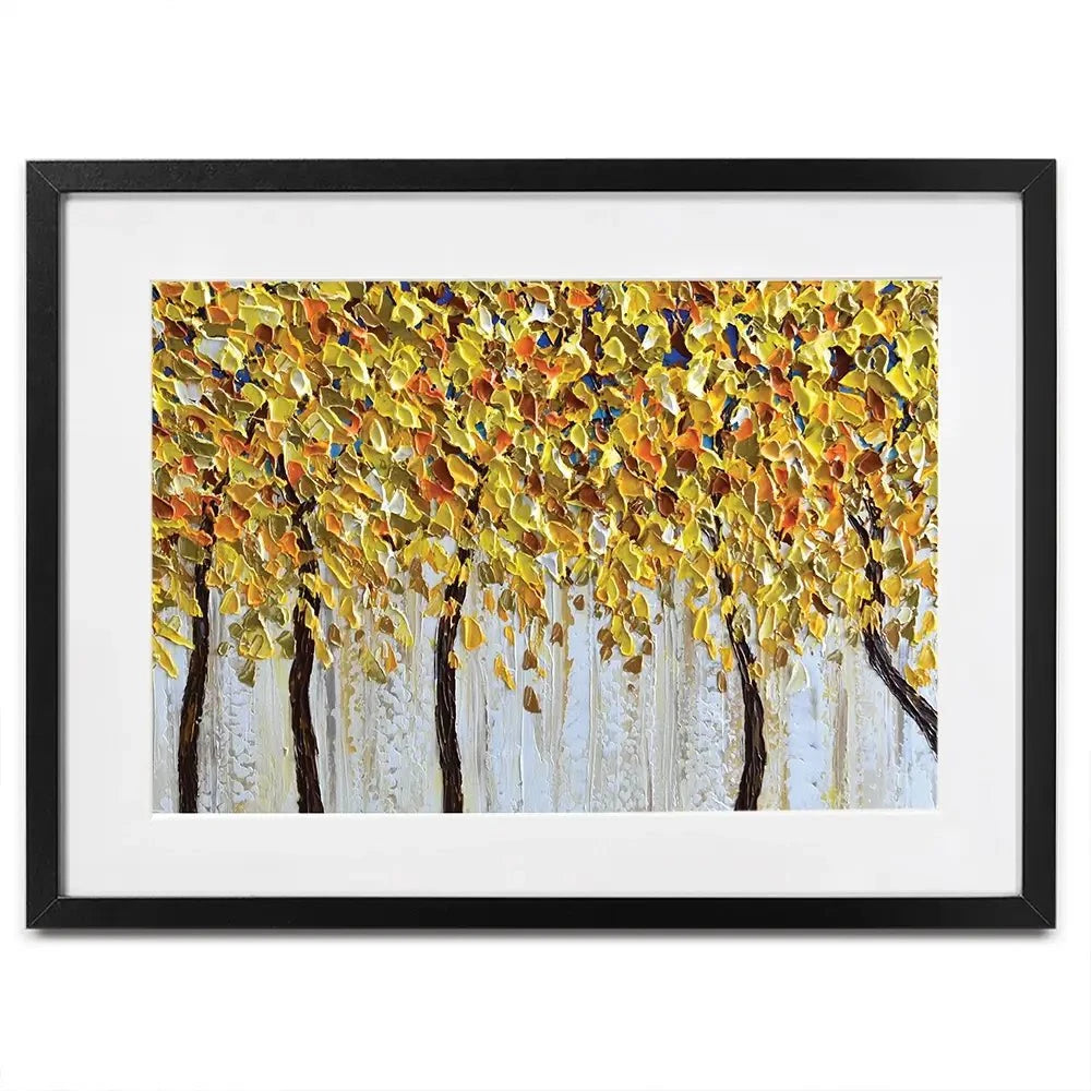 Yellow Trees Framed Art Print Yellow Trees Framed Art Print wall art product Olga Tkachyk