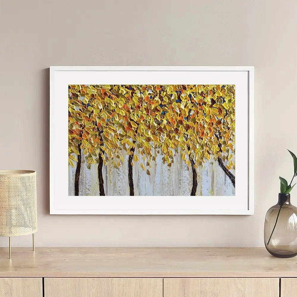 Yellow Trees Framed Art Print Yellow Trees Framed Art Print wall art product Olga Tkachyk