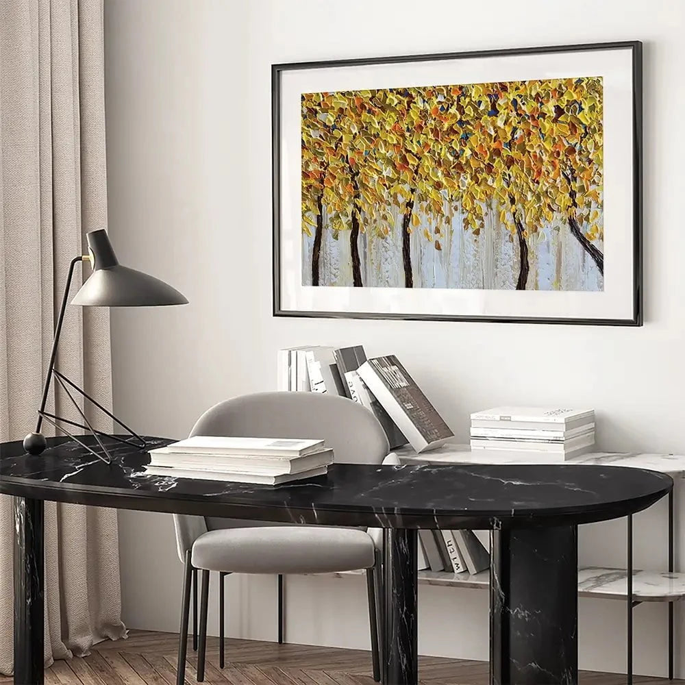 Yellow Trees Framed Art Print Yellow Trees Framed Art Print wall art product Olga Tkachyk