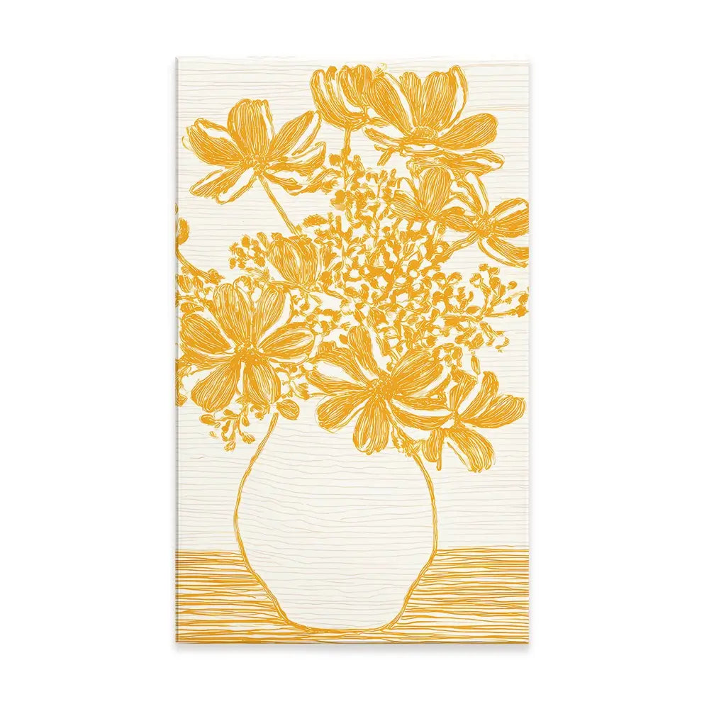 Yellow Vase Of Flowers Canvas Print Yellow Vase Of Flowers Canvas Print wall art product IAmHomeStudio