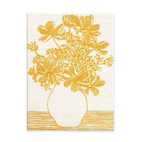 Yellow Vase Of Flowers Canvas Print Yellow Vase Of Flowers Canvas Print wall art product IAmHomeStudio