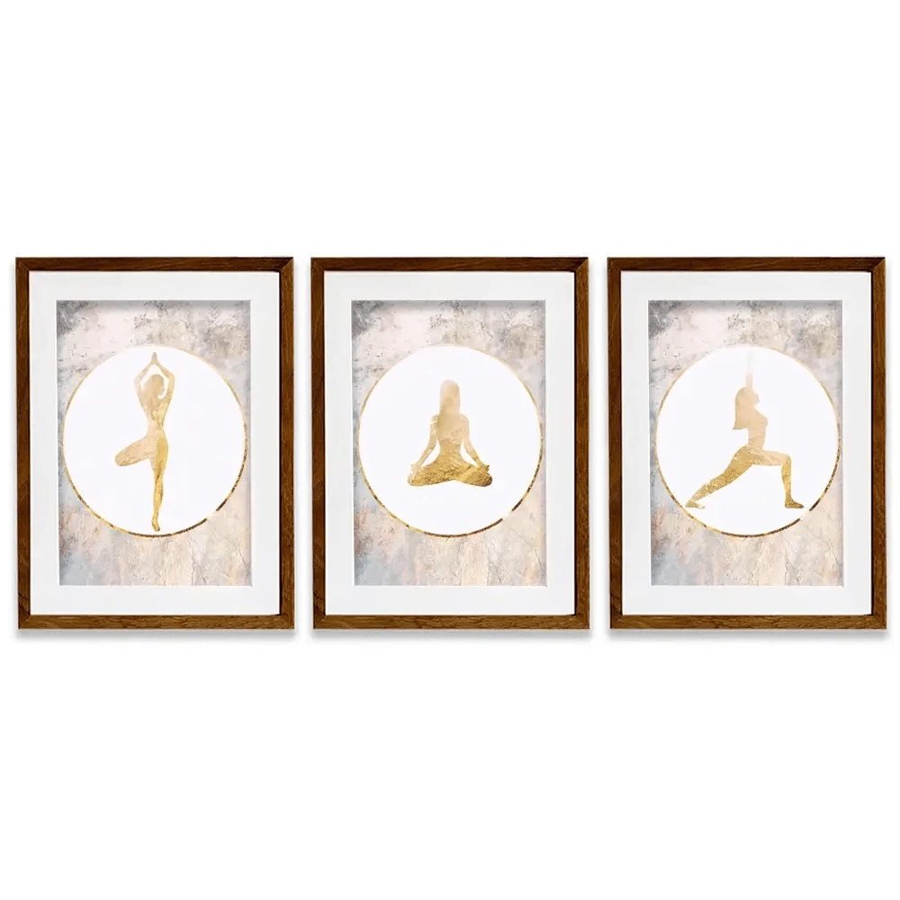 Yoga Framed Art Print Trio Yoga Framed Art Print Trio wall art product Sarah Manovski