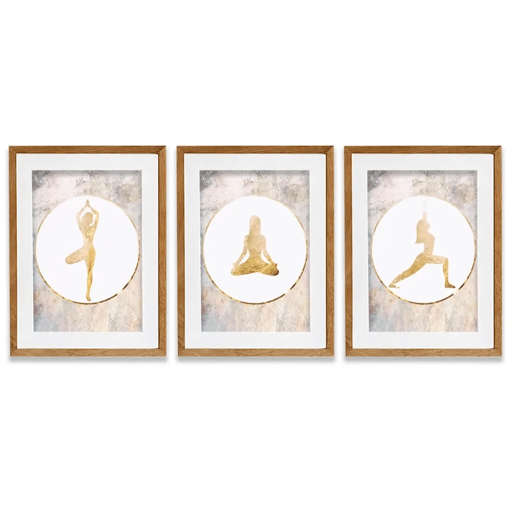 Yoga Framed Art Print Trio Yoga Framed Art Print Trio wall art product Sarah Manovski