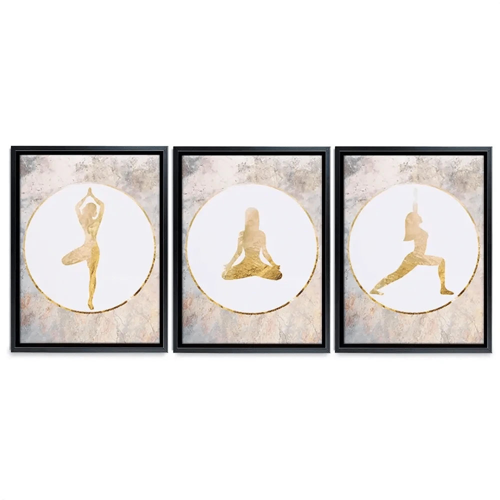 Yoga Trio Canvas Print Yoga Trio Canvas Print wall art product Sarah Manovski