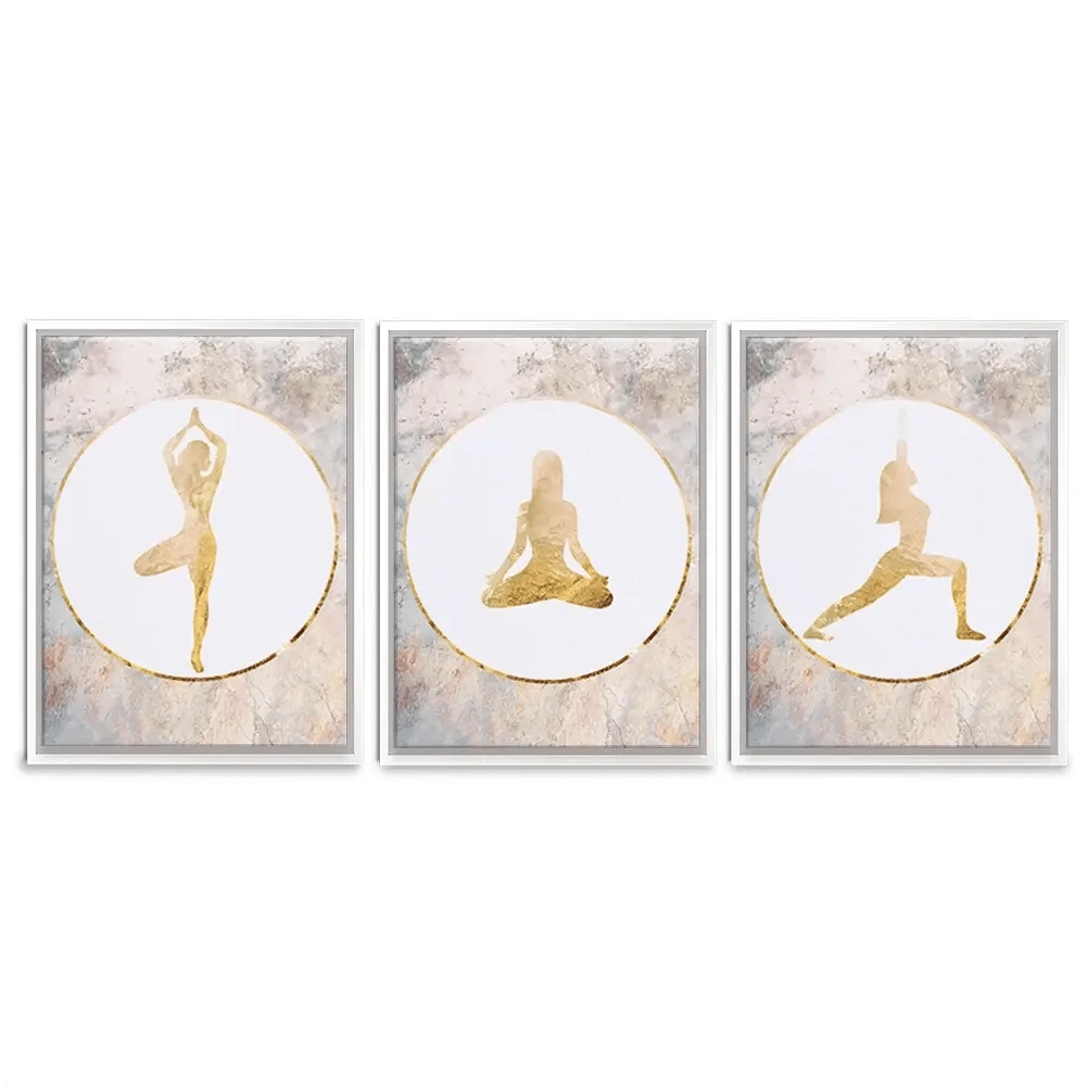 Yoga Trio Canvas Print Yoga Trio Canvas Print wall art product Sarah Manovski