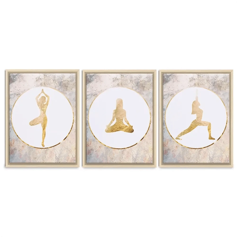 Yoga Trio Canvas Print Yoga Trio Canvas Print wall art product Sarah Manovski