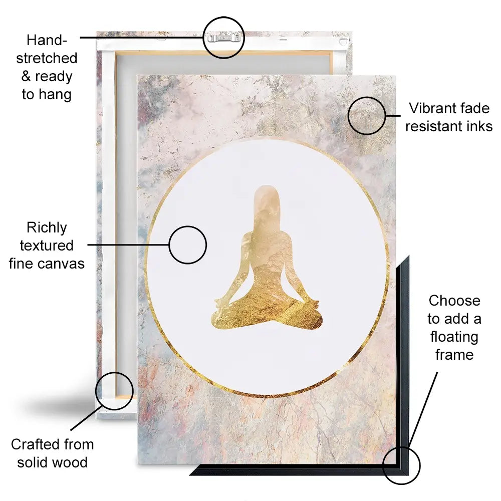 Yoga Trio Canvas Print Yoga Trio Canvas Print wall art product Sarah Manovski