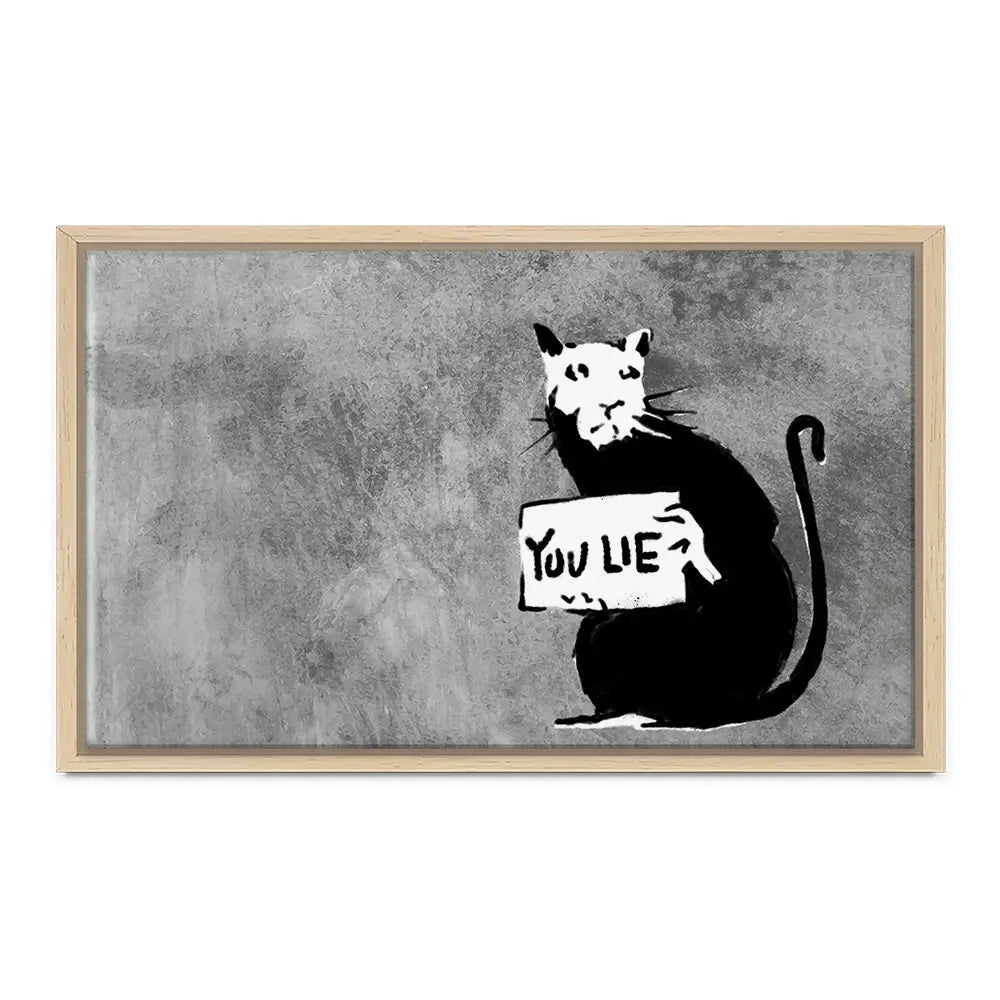 You Lie Rat Canvas Print You Lie Rat Canvas Print wall art product Banksy