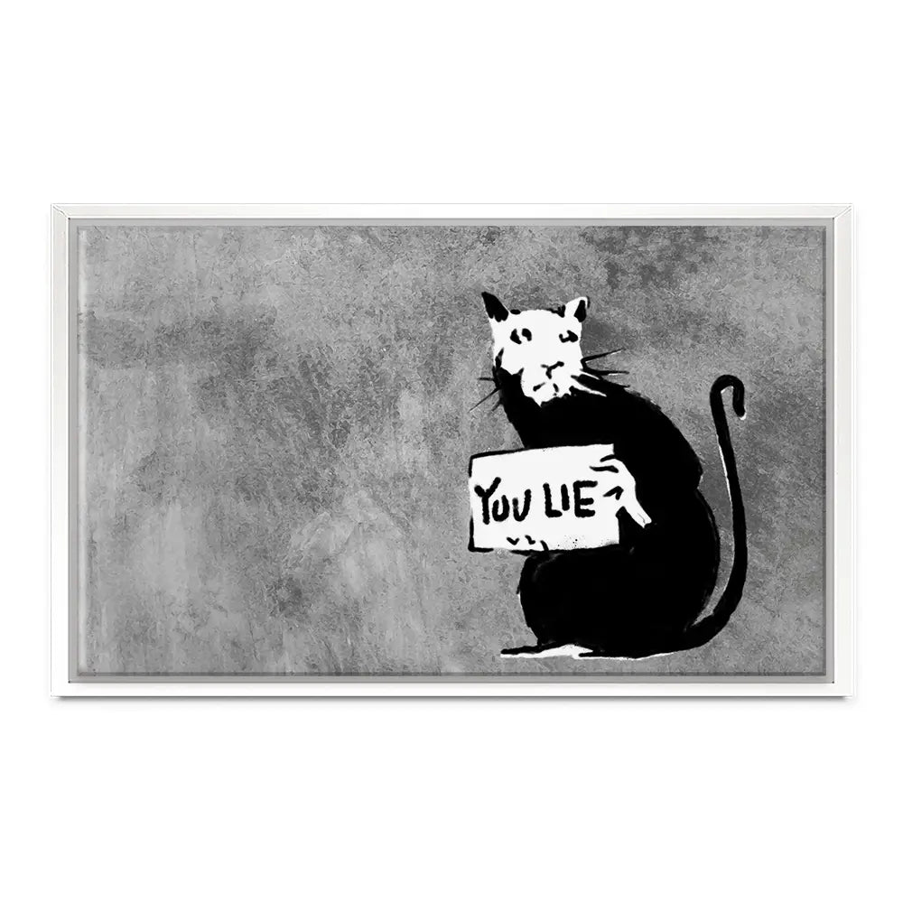 You Lie Rat Canvas Print You Lie Rat Canvas Print wall art product Banksy