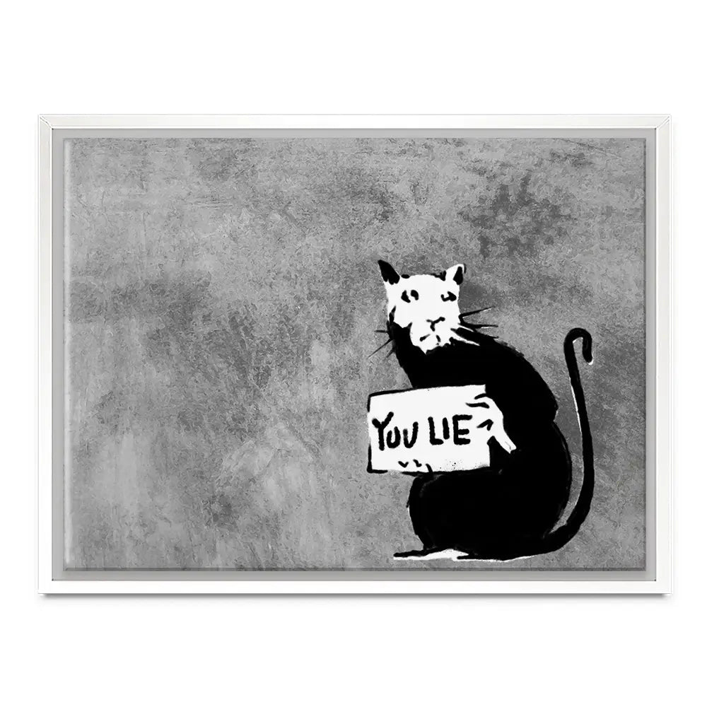 You Lie Rat Canvas Print You Lie Rat Canvas Print wall art product Banksy