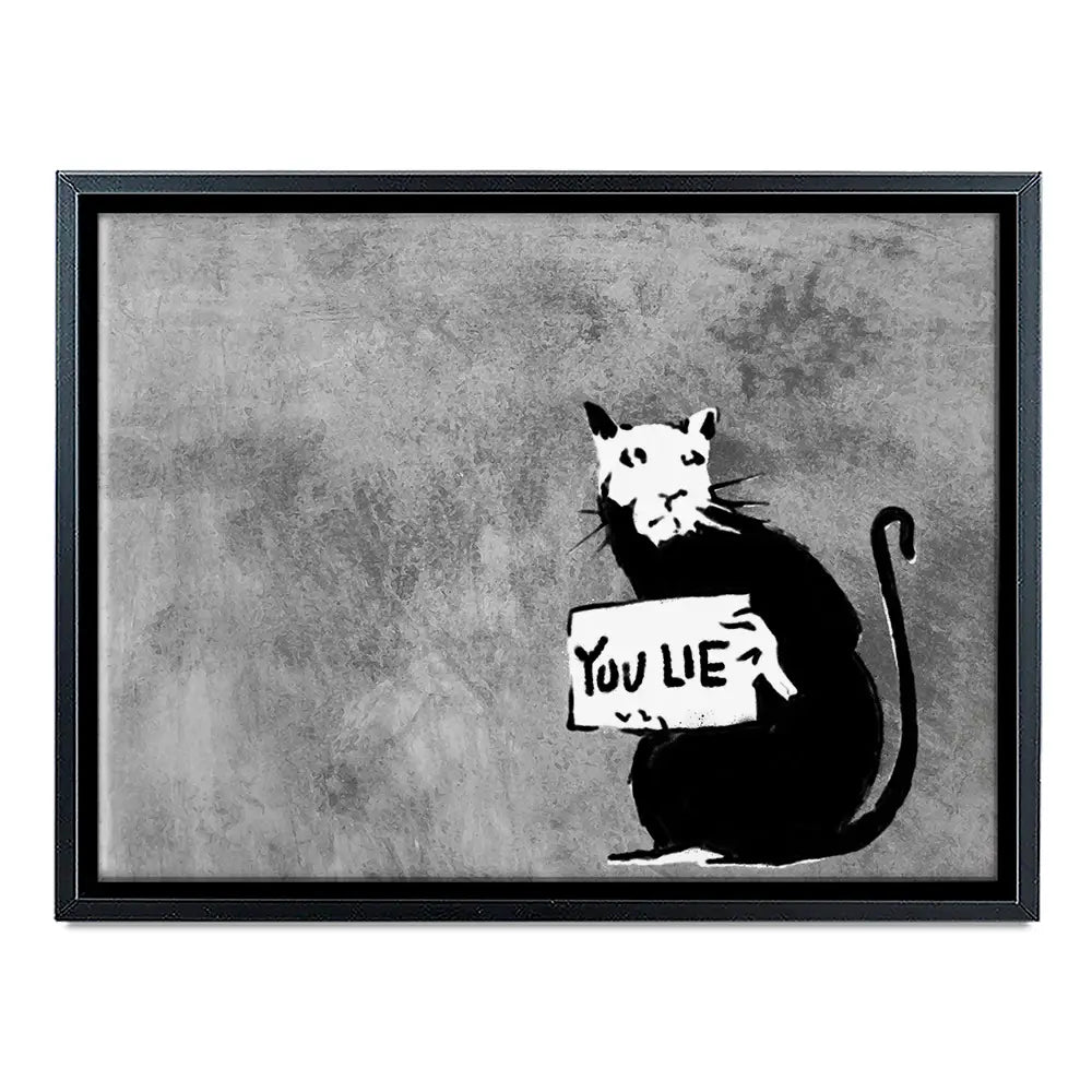 You Lie Rat Canvas Print You Lie Rat Canvas Print wall art product Banksy