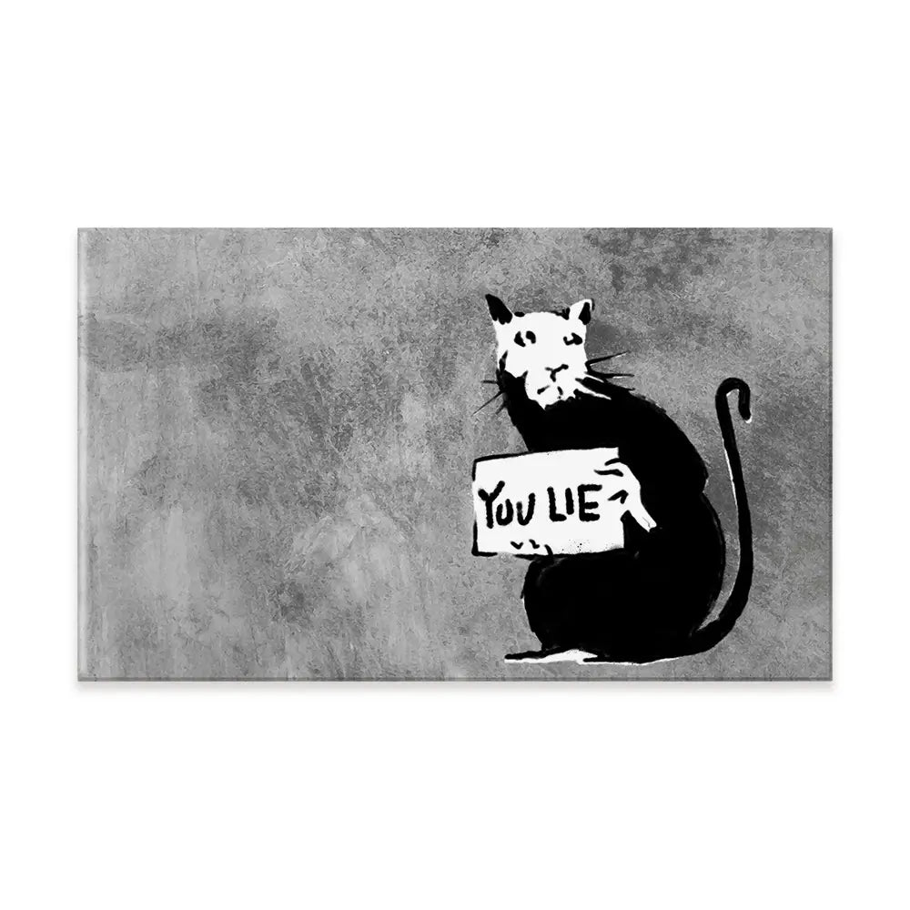 You Lie Rat Canvas Print You Lie Rat Canvas Print wall art product Banksy