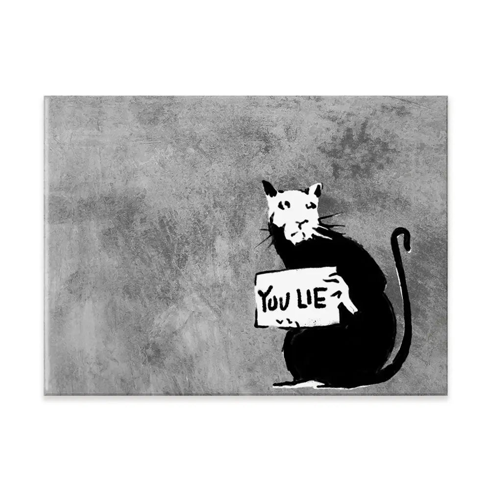 You Lie Rat Canvas Print You Lie Rat Canvas Print wall art product Banksy