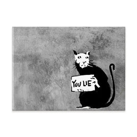 You Lie Rat Canvas Print You Lie Rat Canvas Print wall art product Banksy