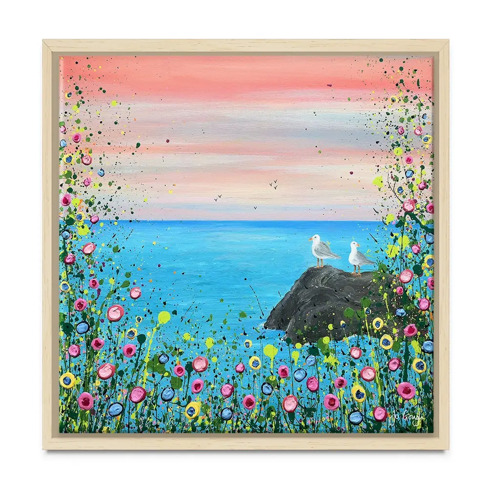 You Me And The Sea Square Canvas Print You Me And The Sea Square Canvas Print wall art product Jo Gough