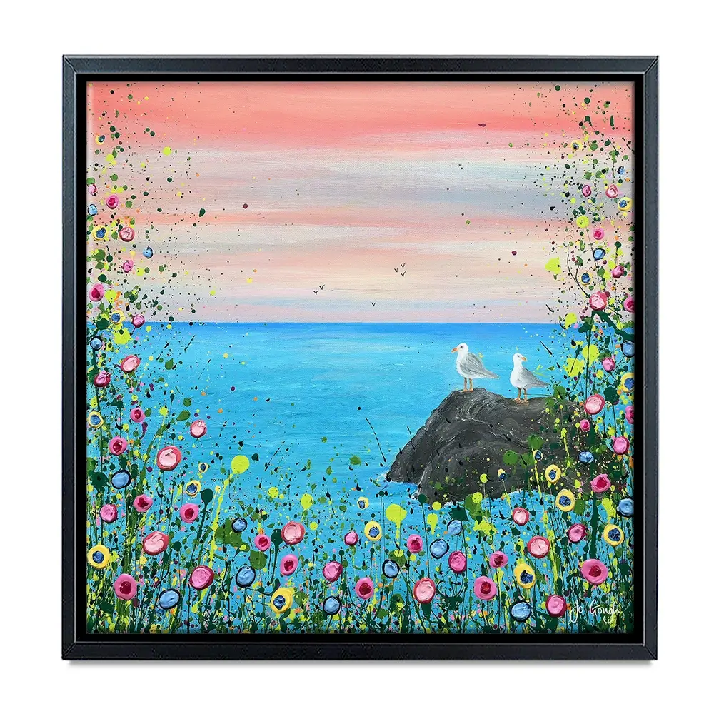 You Me And The Sea Square Canvas Print You Me And The Sea Square Canvas Print wall art product Jo Gough