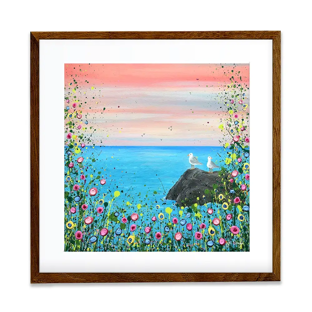 You Me And The Sea Square Framed Art Print You Me And The Sea Square Framed Art Print wall art product Jo Gough