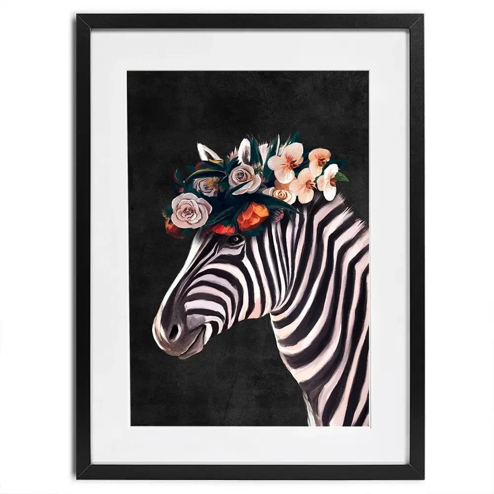 Zebra Crown Framed Art Print Zebra Crown Framed Art Print wall art product Svetlana Aleynikova