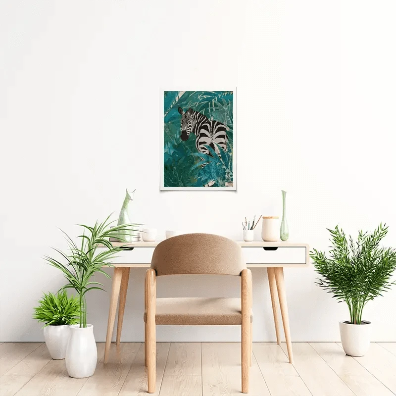 Zebra In The Jungle Art Print Zebra In The Jungle Art Print wall art product Sarah Manovski