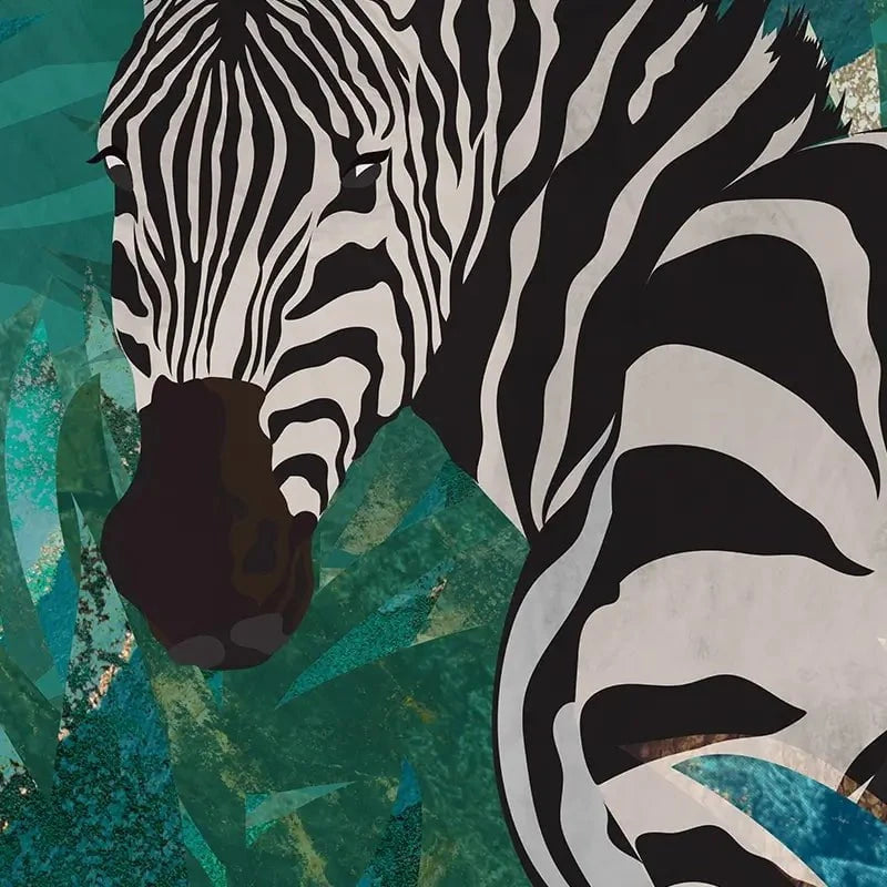 Zebra In The Jungle Framed Art Print Zebra In The Jungle Framed Art Print wall art product Sarah Manovski